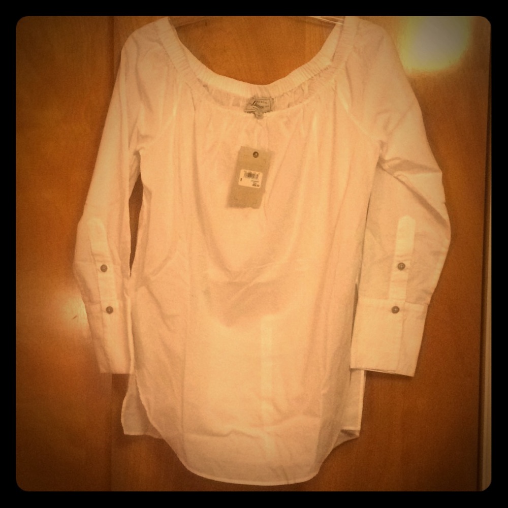 G.h. Bass off the shoulder white blouse size M